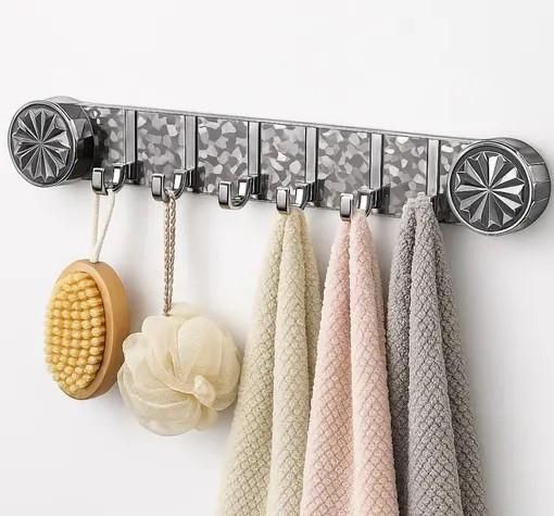 Multi-Purpose Wall Mounted Suction Cup Hook Rack